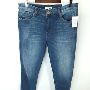 STS Blue Jeans Womens 30 Caroline High Rise Straight Leg Medium Wash Raw Hem